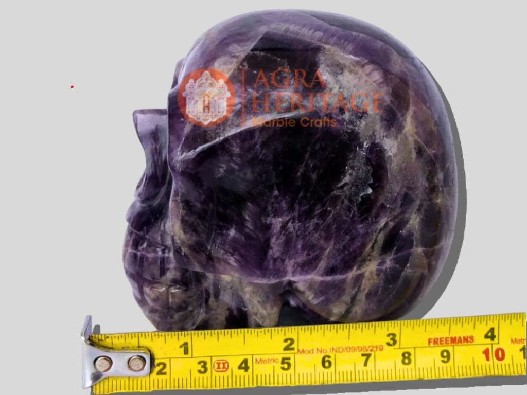 Amethyst Skull Handmade Statue Halloween Gift